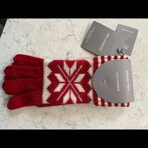 Brand new with tags: Hannah Rose women’s 100% cashmere red gloves